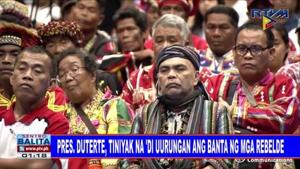 Pangulong Duterte, tiniyak na 'di uurungan ang banta ng mga rebelde