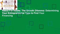 About For Books  The Growth Dilemma: Determining Your Entrepreneurial Type to Find Your Financing