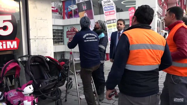 Reklam panosunda mahsur kalan kedi kurtarıldı - İSTANBUL