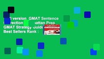 Full version  GMAT Sentence Correction (Manhattan Prep GMAT Strategy Guides)  Best Sellers Rank :
