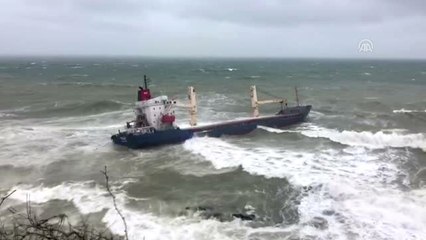 Şile'de Kargo Gemisi Karaya Oturdu (2)