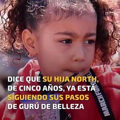 A la hija de Kim le encanta su maquillaje