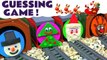Thomas and Friends Guess the Engine behind Christmas Play Doh Logos Game with a Snowman, Santa Claus, Rudolph the Red Nose Reindeer and Christmas Tree - A fun toy train game for kids and preschool toddlers