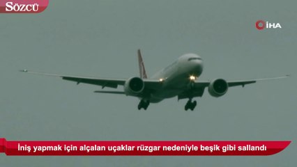 Rüzgar uçakları beşik gibi salladı