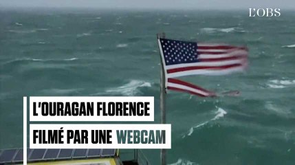 Une webcam filme l'ouragan Florence qui atteint les Etats-Unis