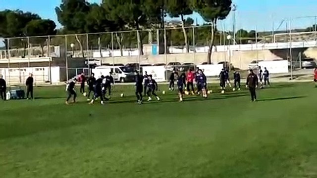 Primer Entrenamiento de Víctor Fernández en el Real Zaragoza