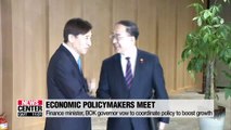 Finance minister and BOK governor vow to coordinate policy to boost growth