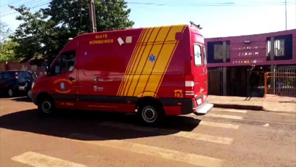 Jovem é socorrido ao sofrer queda no Bairro Interlagos