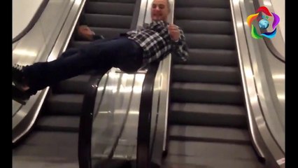 Funny Escalator Fails Compilation - Epic Escalator Fails