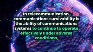 What is COMMUNICATIONS SURVIVABILITY? What does COMMUNICATIONS SURVIVABILITY mean? COMMUNICATIONS SURVIVABILITY meaning - COMMUNICATIONS SURVIVABILITY definition - COMMUNICATIONS SURVIVABILITY explanation