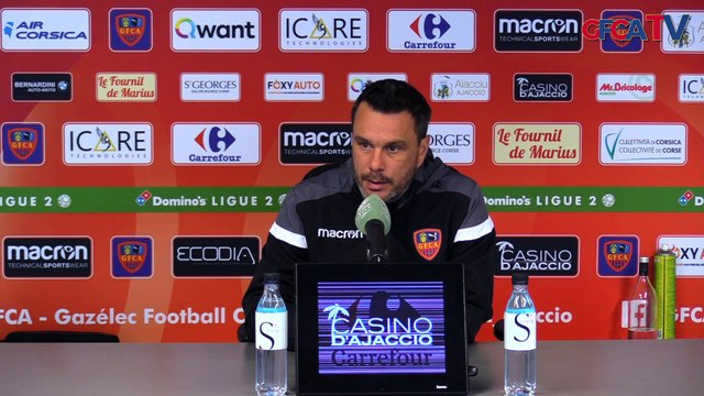 J19 - le point presse du coach H. Della Maggiore avant Châteauroux / GFCA
