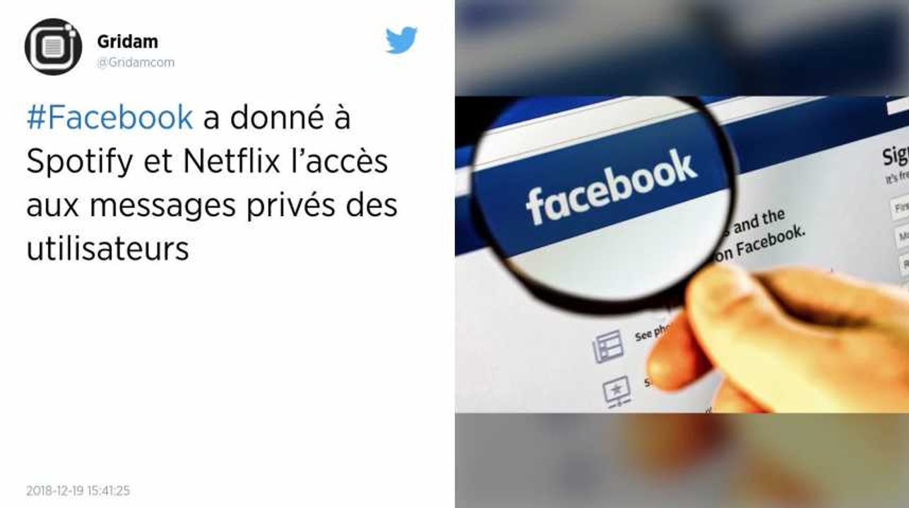 Facebook aurait laissé Netflix, Amazon ou Spotify accéder aux données de ses utilisateurs.