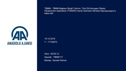 TBMM Başkanı Yıldırım, TÜRKPA Genel Sekreteri Altınbek Mamayusupov'u kabul etti - TBMM
