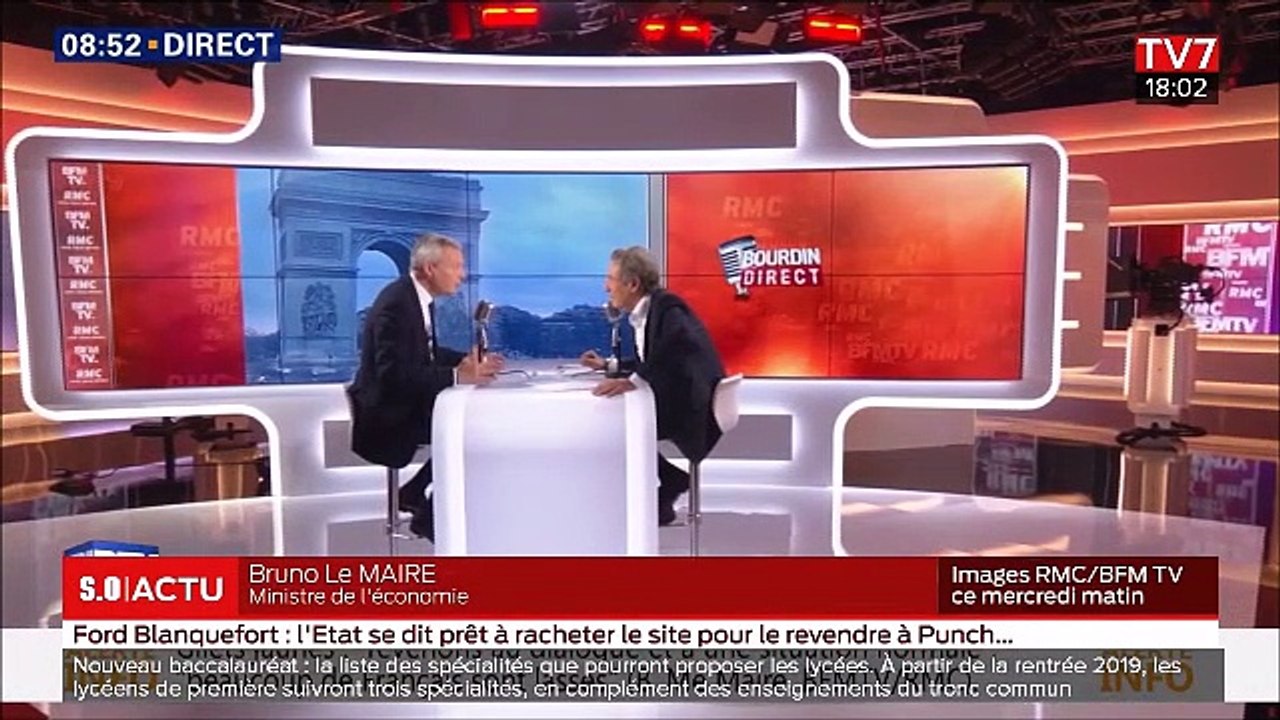 Ford Blanquefort : Bruno Le Maire n'écarte pas un rachat par l'État