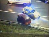 CCTV and Dash Cam Footage captures Drunk Driver drive the WRONG WAY on the M4