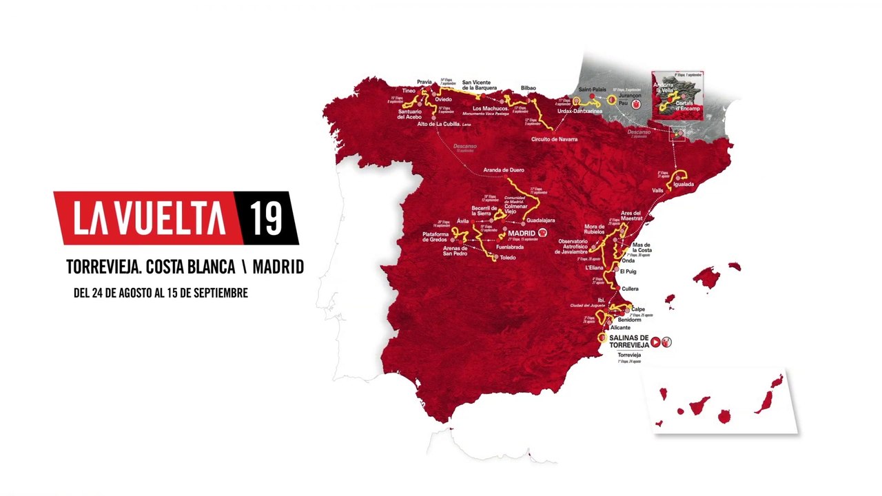 Tour d'Espagne 2019 - Le parcours, les 21 étape...