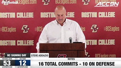 Steve Addazio On Boston College's 'Highest Rated' 2019 Recruiting Class