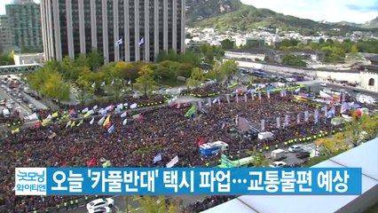 [YTN 실시간뉴스] 오늘 '카풀반대' 택시 파업...교통불편 예상 / YTN