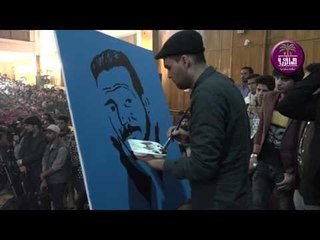 لوحة الفنان منتظر الرسام في مهرجان الذكرى الخماسة لرحيل الجبل عبدالحسين الحلفي