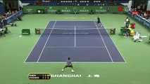 Roger Federer Unbelievable point vs Isner - Shanghai 2010