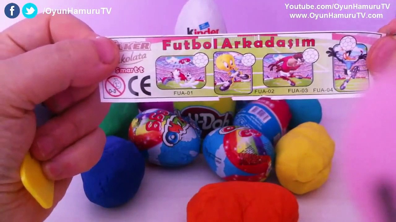 12 Sürpriz Yumurta Açma Ozmo Ülker Kinder ve Oyun Hamurundan Sürpriz Oyuncak  Yumurtalar - Dailymotion Video