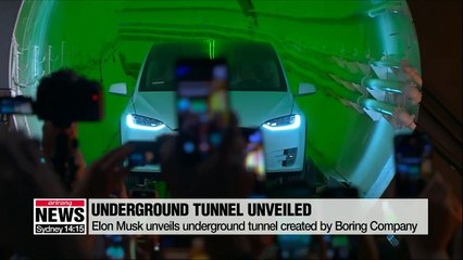 Elon Musk unveils his first Los Angeles-area tunnel
