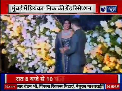 प्रियंका चोपड़ा और निक जोनास के मुंबई रिसेप्शन का फर्स्ट लुक