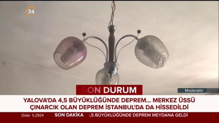 Yalova'da 4.5 büyüklüğünde deprem