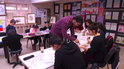 Geleceğin dahileri hayallerini çamurla tuvale yansıtıyor - ERZİNCAN