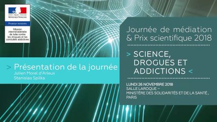 2Journée de médiation et Prix scientifique MILDECA « Science, Drogues et Addictions », 26 novembre 2018 – Julien Morel d’Arleux, directeur de l’OFDT et présentation de données récentes sur les usages de drogues illicites par Stanislas Spilka