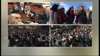 Ora News - Sulmon Ramën në foltore, deputeti Hasa refuzon të dalë nga salla e kuvendit