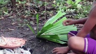 Survival in the wild, prawn cooking like this, netizen children can eat this amoun