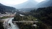 Beas River in Kullu valley- aerial view of river teaming with trout