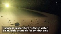 Japanese telescope detects water in a bunch of asteroids
