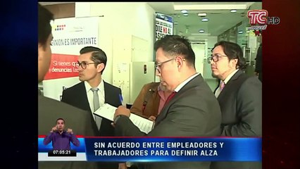 Sin acuerdo entre empleadores y trabajadores para definir alza