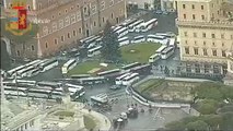 Roma bloccata dai torpedoni