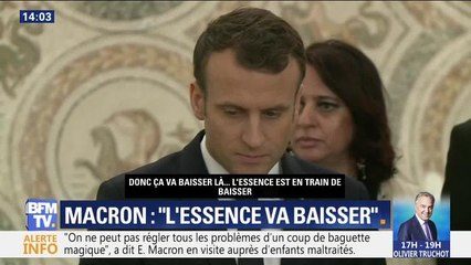 VIDEO. Quand Emmanuel Macron parle baisse du carburant avec… un enfant !