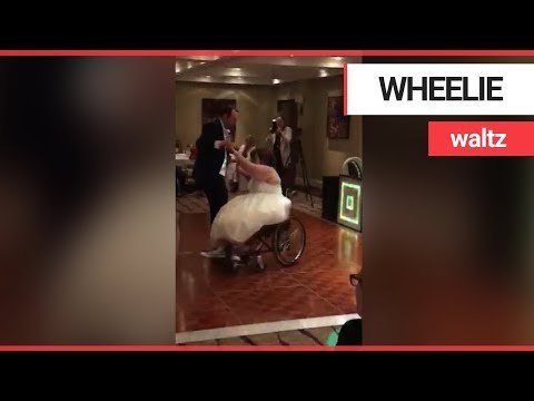 Wheelchair bound bride performs magical first dance on wedding day | SWNS TV