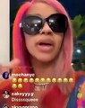 Cardi B explains why she was with Offset, in Puerto Rico, speaking in Spanish on IG Live, saying she just wanted the D