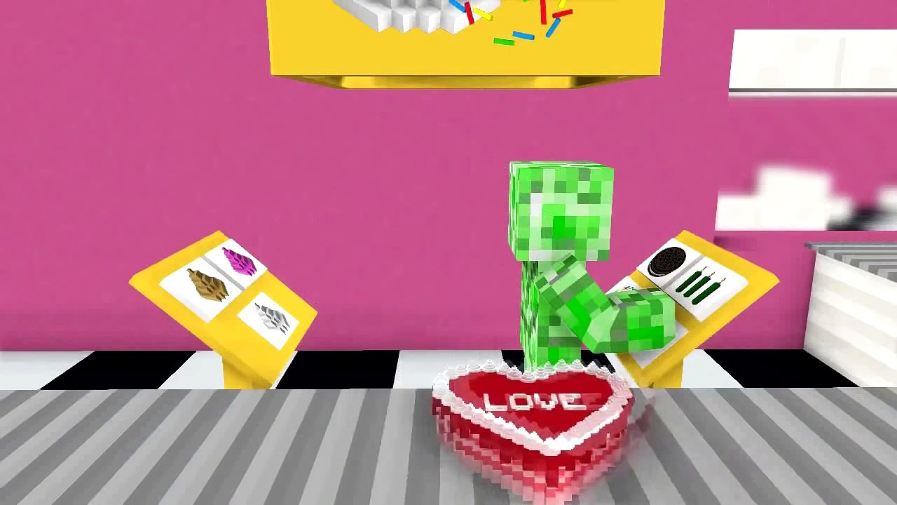 Monster School: WORK AT CAKE PLACE! - Minecraft Animation