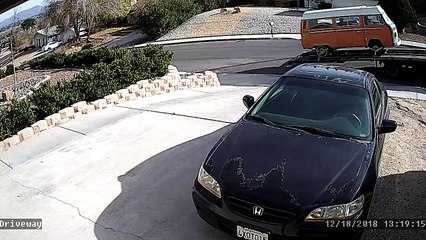 Runaway Trailer Rolls Down Hill