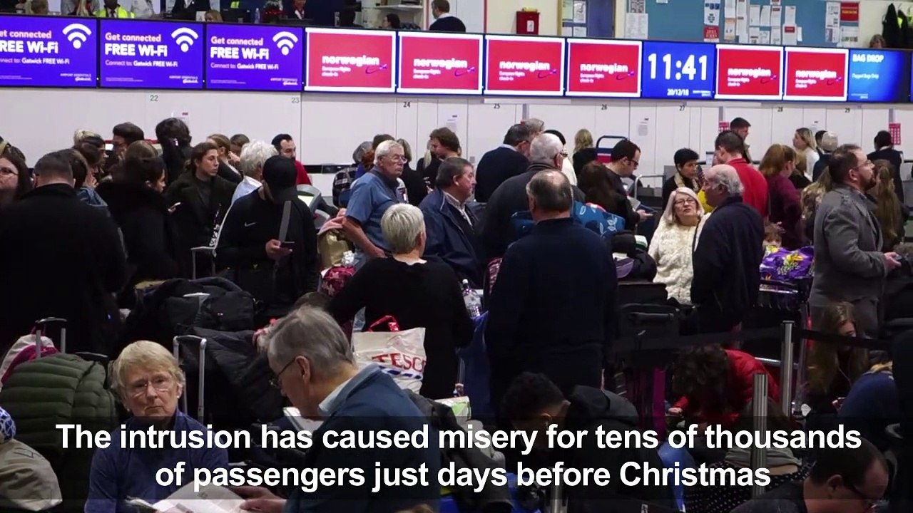 Stranded passengers react to Gatwick shutdown