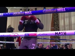 Dereck Chisora BANGS PADS WORKOUT vs Dillian Whyte
