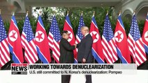 U.S. still committed to N. Korea's denuclearization: Pompeo