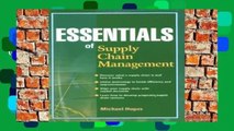 Get Full Essentials of Supply Chain Management (Essentials Series) Unlimited