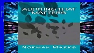 Full version  Auditing that matters  For Kindle