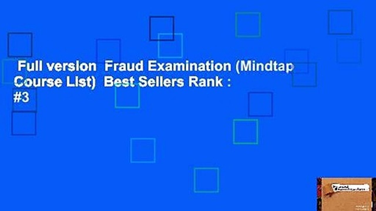 Full version  Fraud Examination (Mindtap Course List)  Best Sellers Rank : #3