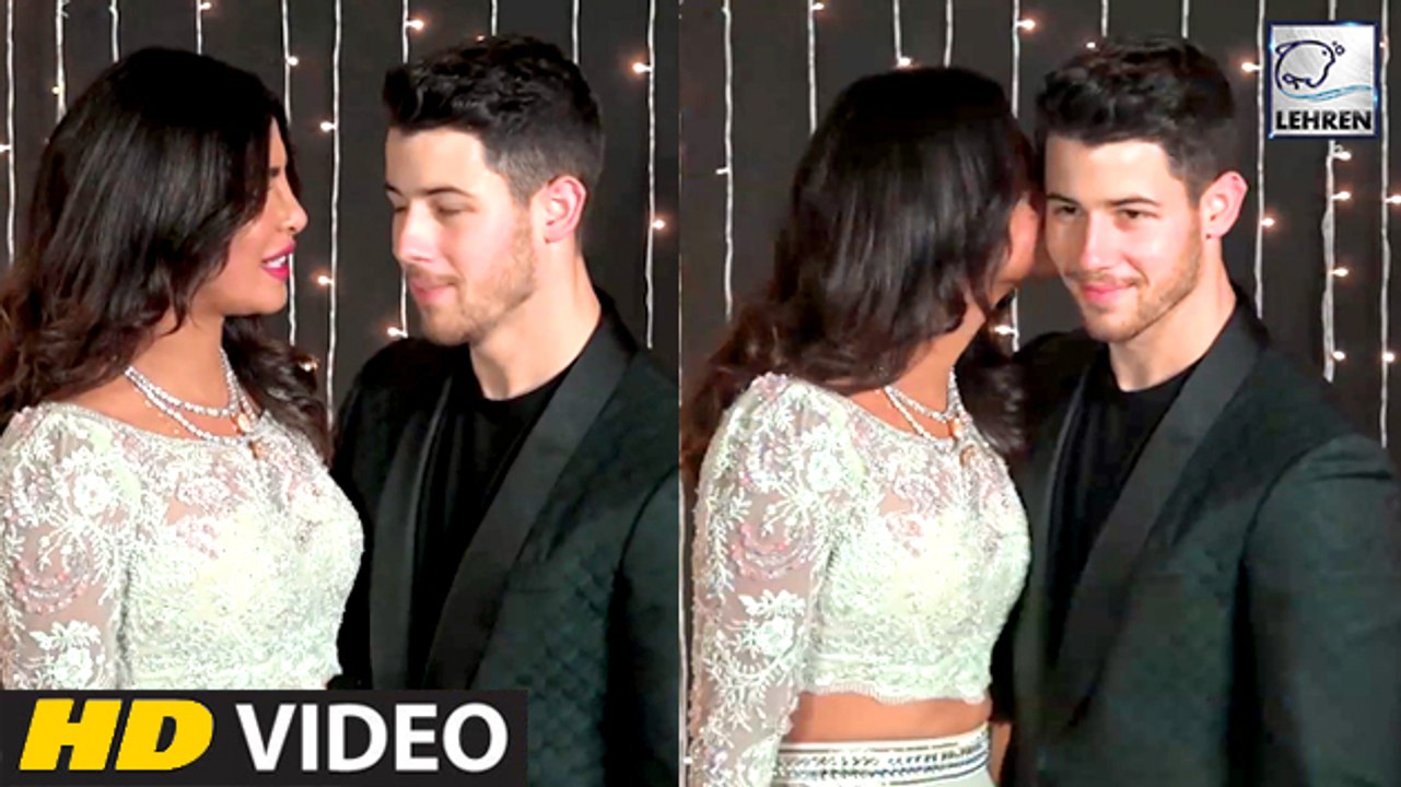 Priyanka Chopra Kisses Nick Jonas At Wedding Reception In Mumbai