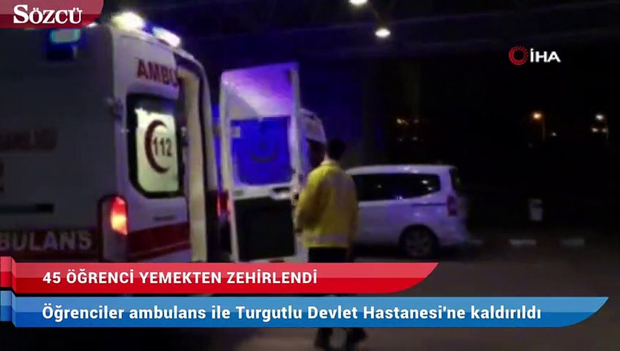 45 öğrenci yemekten zehirlendi
