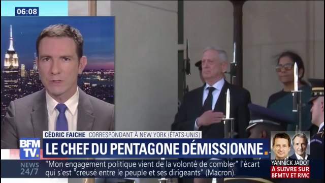 États-Unis: le ministre de la Défense démissionne après l'annonce du retrait des soldats américains de Syrie